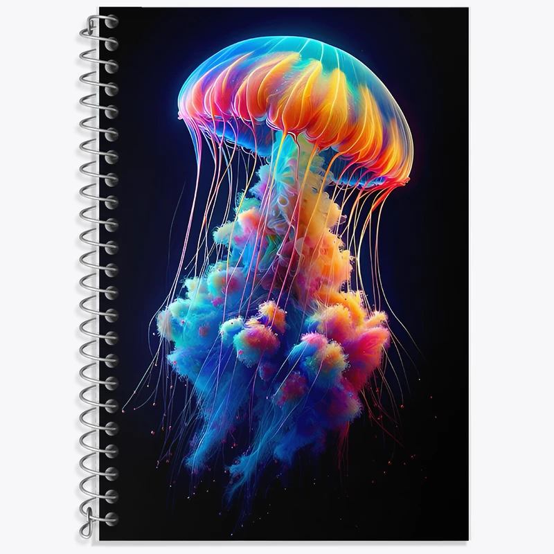 دفتر زبان 50 برگ خندالو مدل دو خط طرح عروس دریایی کد F7887