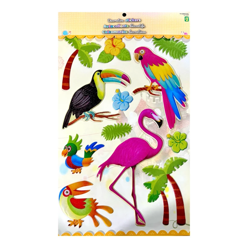 استیکر مدل پفی اکلیلی طرح حیوانات کد N-002