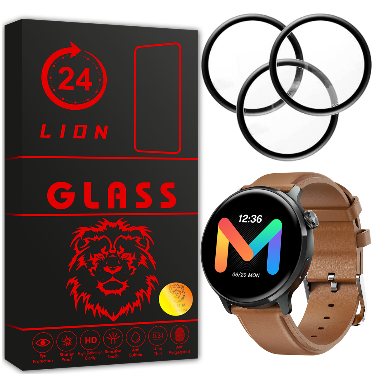 محافظ صفحه نمایش لاین مدل RT007 مناسب برای ساعت هوشمند شیائومی Mibro Lite 2 بسته سه عددی