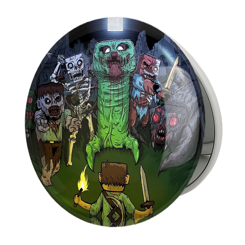 آینه جیبی خندالو طرح بازی ماینکرافت Minecraft مدل تاشو کد 23246 