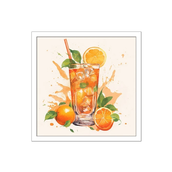 تابلو نوری بکلیت طرح کافه و نوشیدنی آب پرتقال مدل W-MID-15840