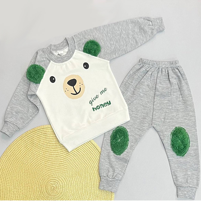 ست سویشرت و شلوار نوزادی مدل Honeybear کد Sa2
