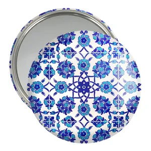 آینه جیبی خندالو مدل کاشی  کد 2177