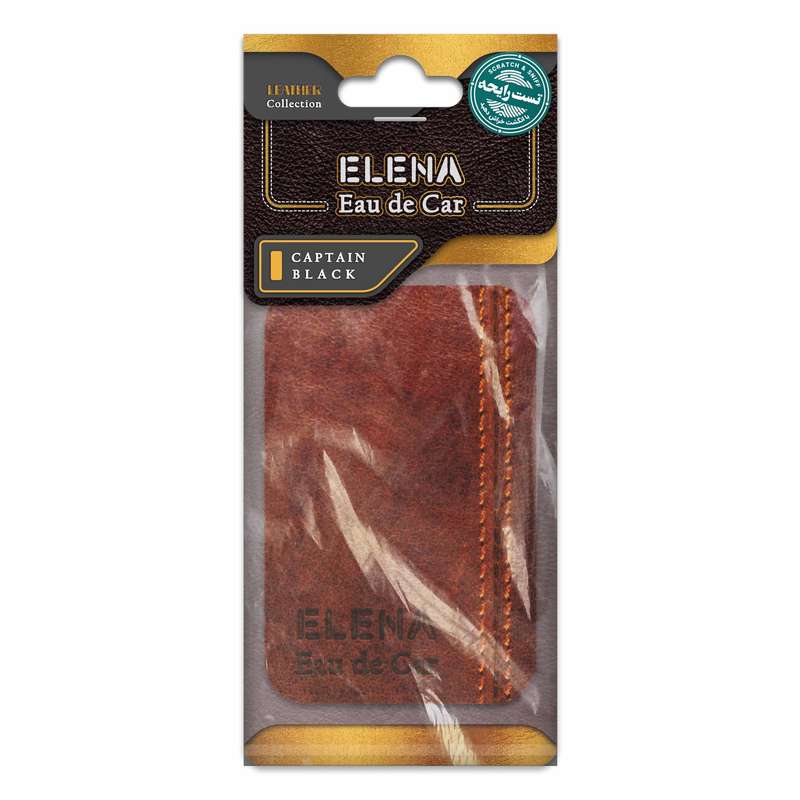 خوشبوکننده خودرو شمع النا مدل کاپیتان بلک کد leather