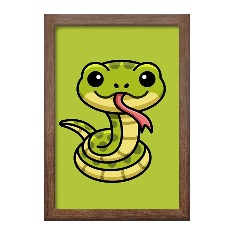 تابلو خندالو طرح حیوانات بامزه مار کد 28190