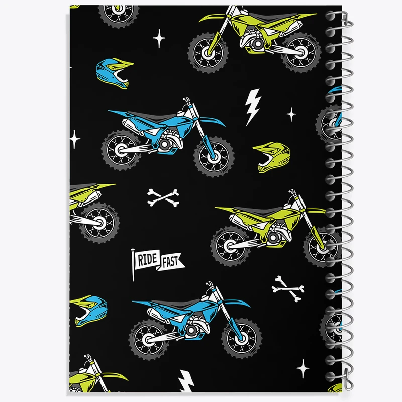 دفتر نقاشی 50 برگ خندالو طرح موتور سیکلت کد N510