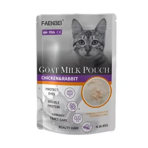 پوچ گربه فنبی مدل شیربز طعم مرغ و خرگوش وزن 85 گرم
