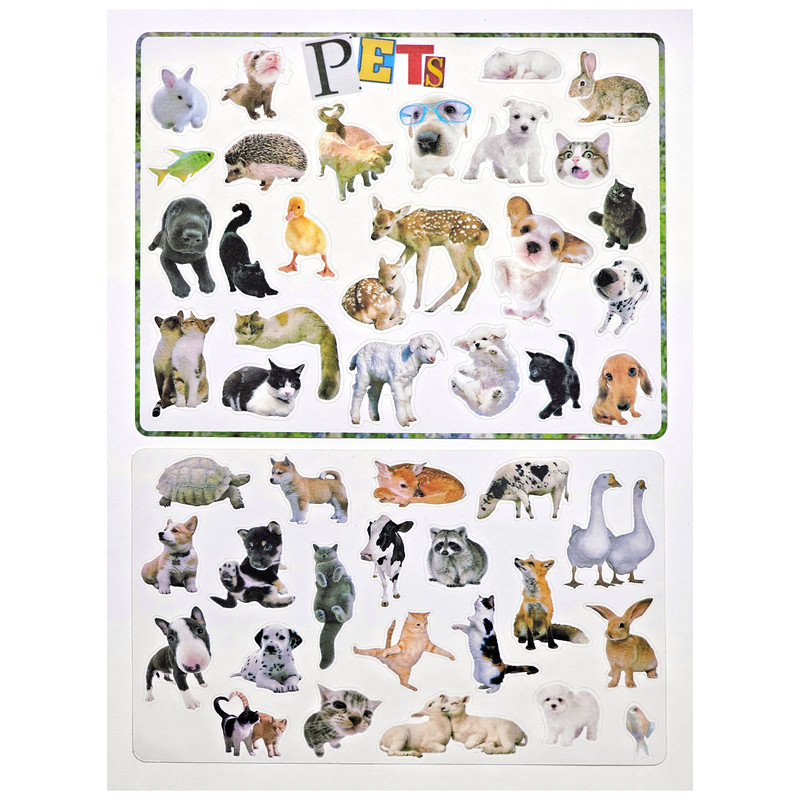 برچسب طرح برش خورده بولت ژورنال و اسکرپ بوک مدل Pets بسته 45 عددی