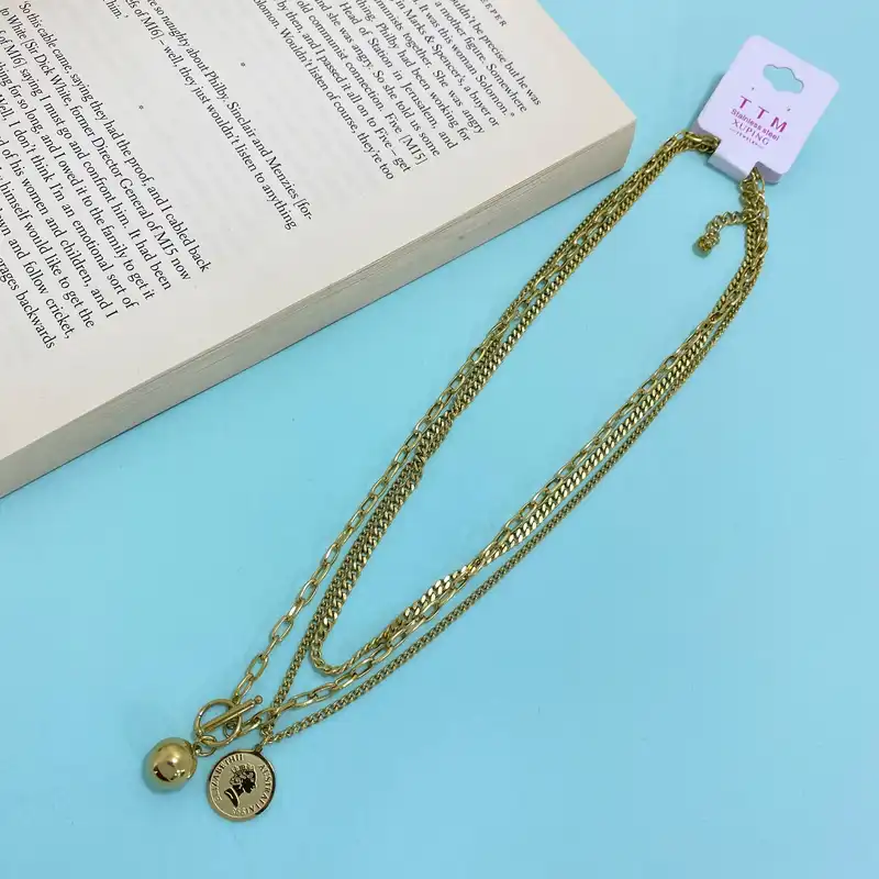 گردنبند زنانه ژوپینگ مدل سکه الیزابت کد N3581