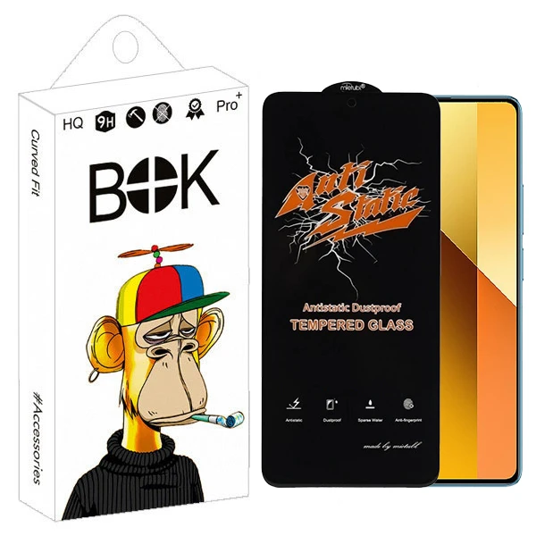 محافظ صفحه نمایش بوک مدل Antistatic Glavers مناسب برای گوشی موبایل شیائومی Redmi note 13 5G / 13 pro 4G