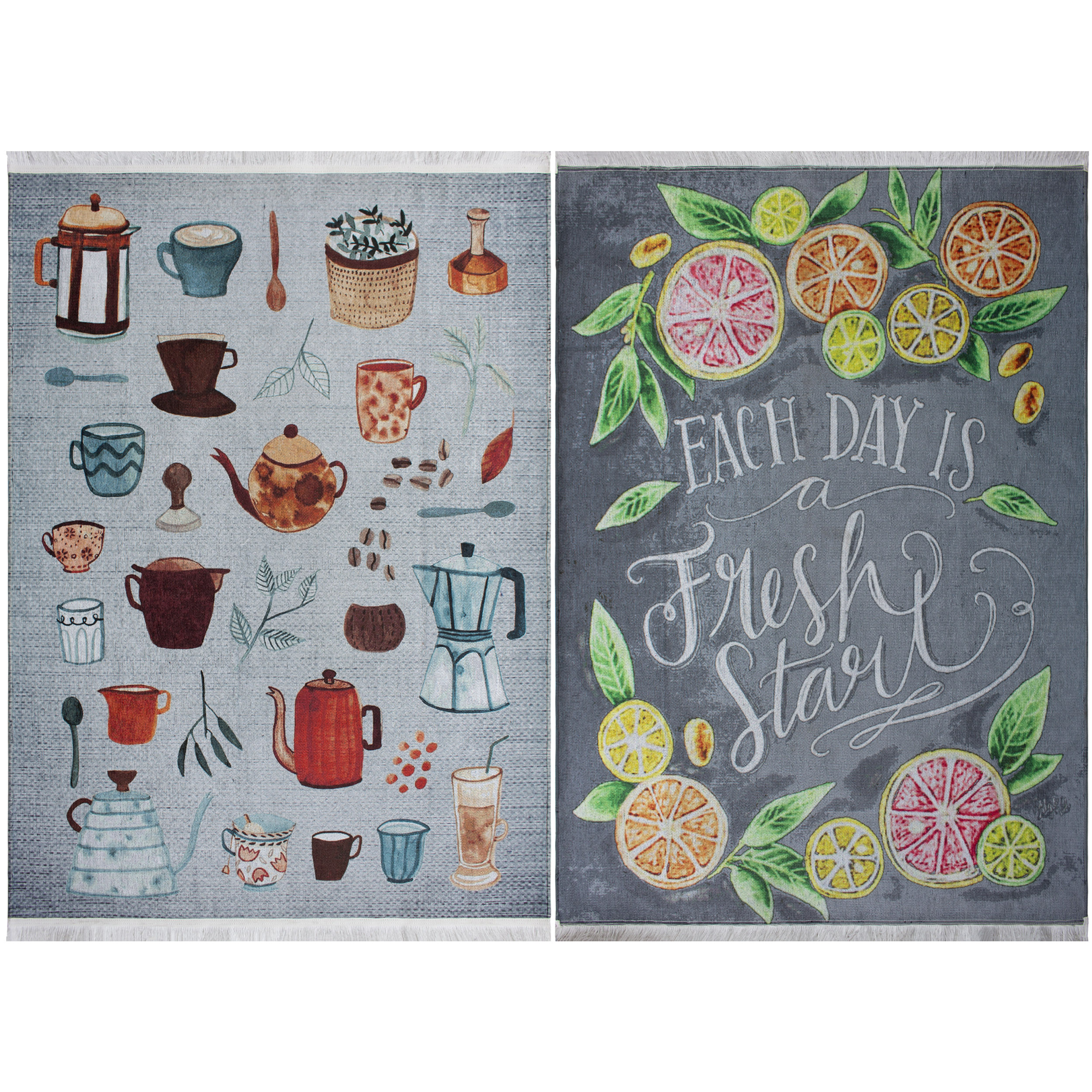 فرش ماشینی دو رو نیروانا مدل Warm Kitchen