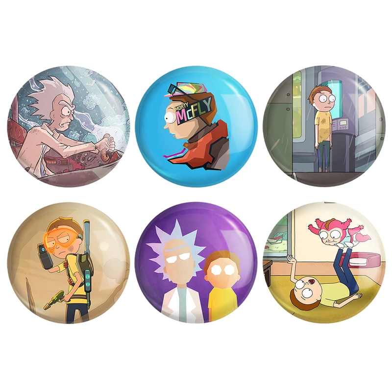 مگنت خندالو طرح انیمیشن ریک و مورتی Rick and Morty کد 1700A مجموعه 6 عددی
