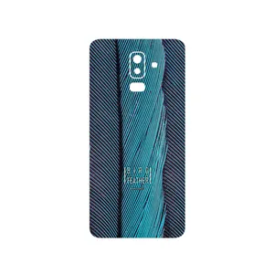 MAHOOT Turquoise feathers Cover Sticker for Samsung Galaxy J8