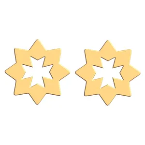 گوشواره طلا 18 عیار زنانه فرشته مدل اسلیمی WEL-000013