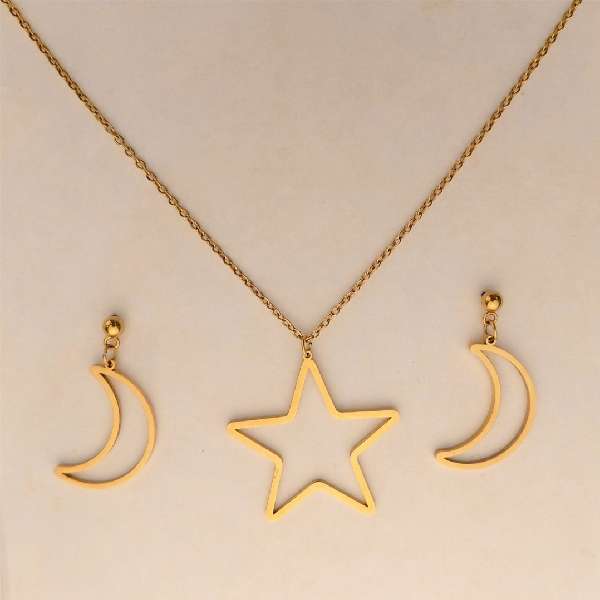 نیم ست زنانه مدل ماه و ستاره