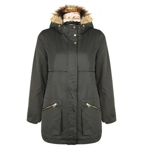 کاپشن زنانه بلو نورا، از جنس پلی‌استر و کتان با طرح ساده و تنخوری معمولی، مدل BU4499