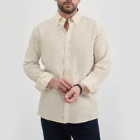 پیراهن آستین بلند یقه برگردان مردانه کروم مدل 2510101 