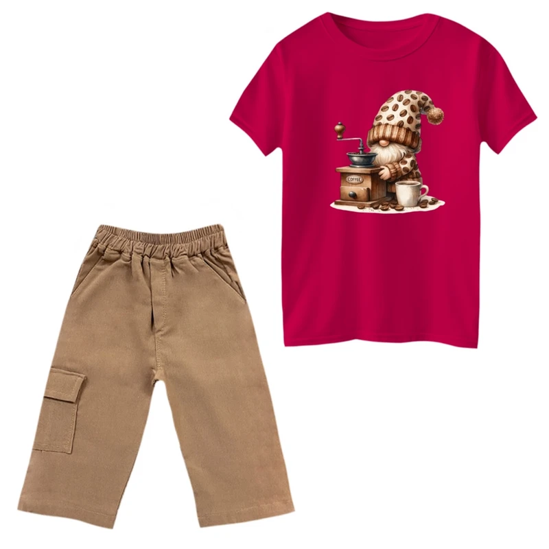 ست تی‌شرت و شلوارک پسرانه مدل کوتوله کد 3