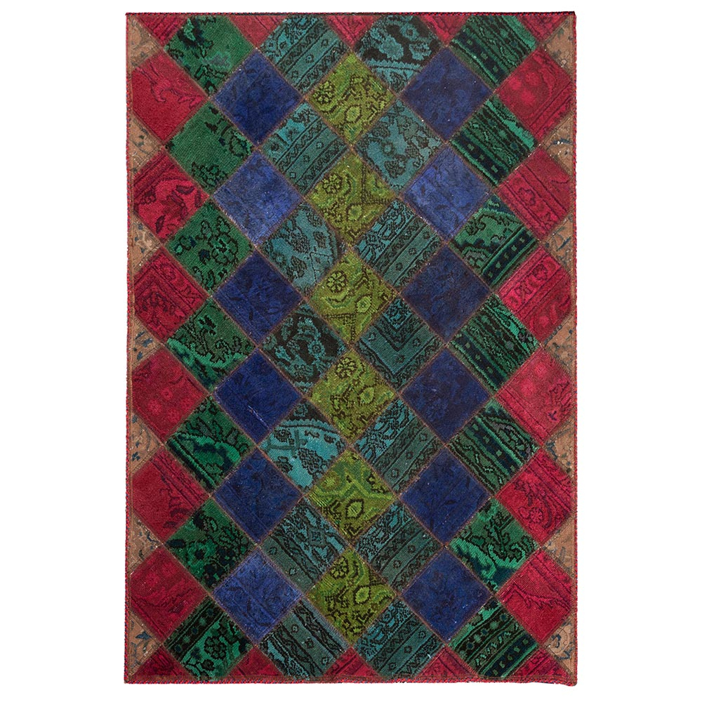 کلاژ فرش دستبافت دو متری مدل چهل تکه کد FT20M