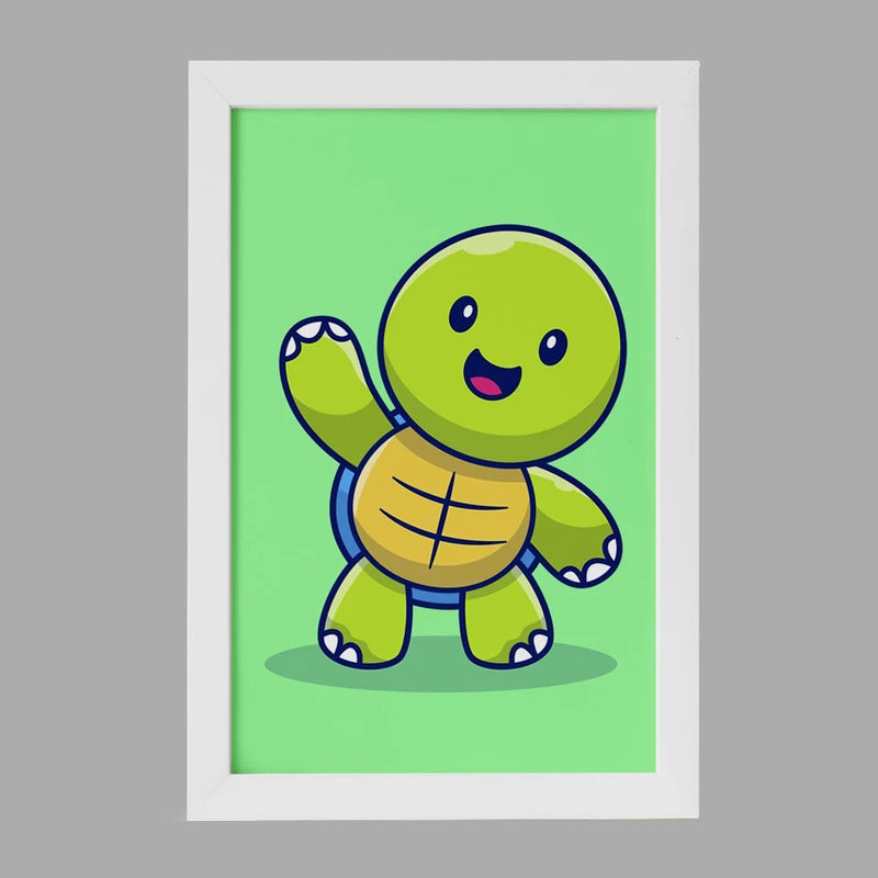 تابلو خندالو مدل حیوانات بامزه لاکپشت کد 29635