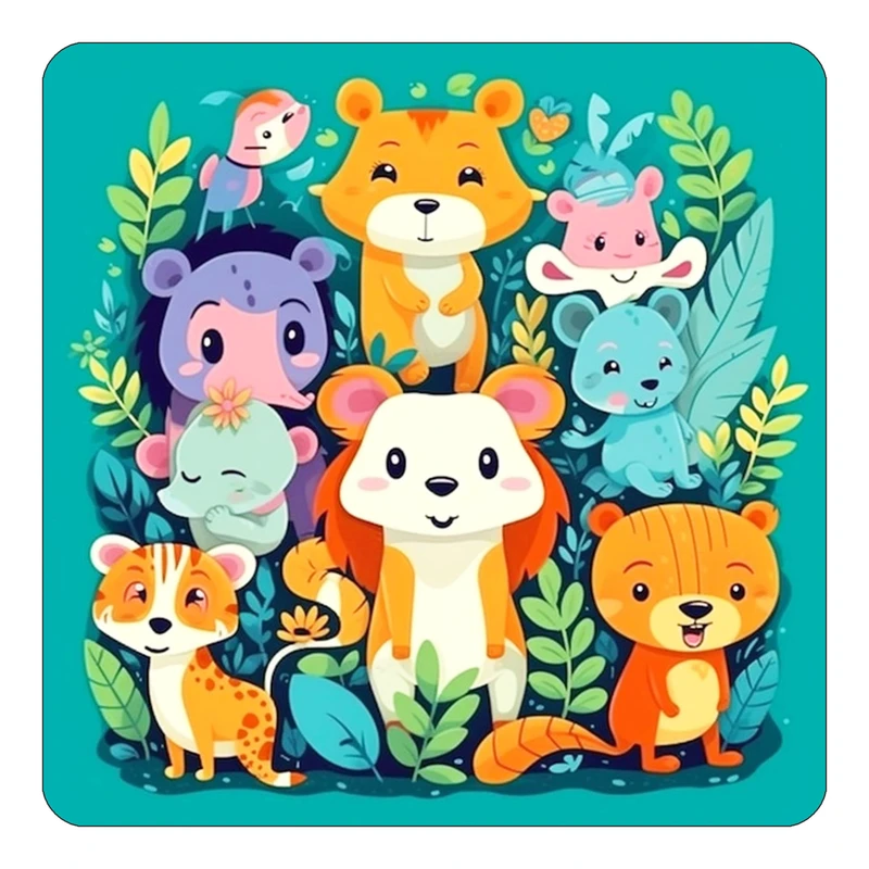 مگنت کاکتی طرح حیوانات رنگی مدل mp26309