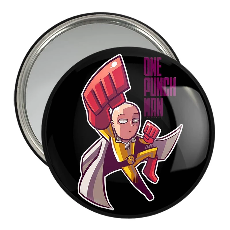 آینه جیبی خندالو مدل سایتاما انیمه مرد تک مشتی One Punch Man  کد 10527