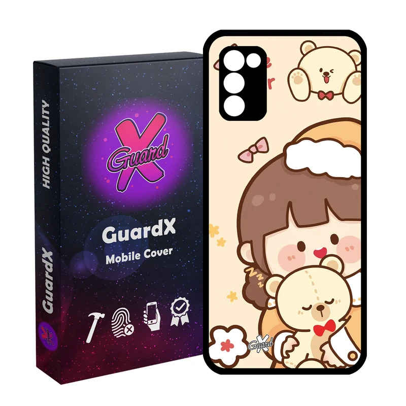 کاور گارد ایکس طرح Girl مدل Glass10524 مناسب برای گوشی موبایل سامسونگ Galaxy A03S/A02S/M02S/F02S