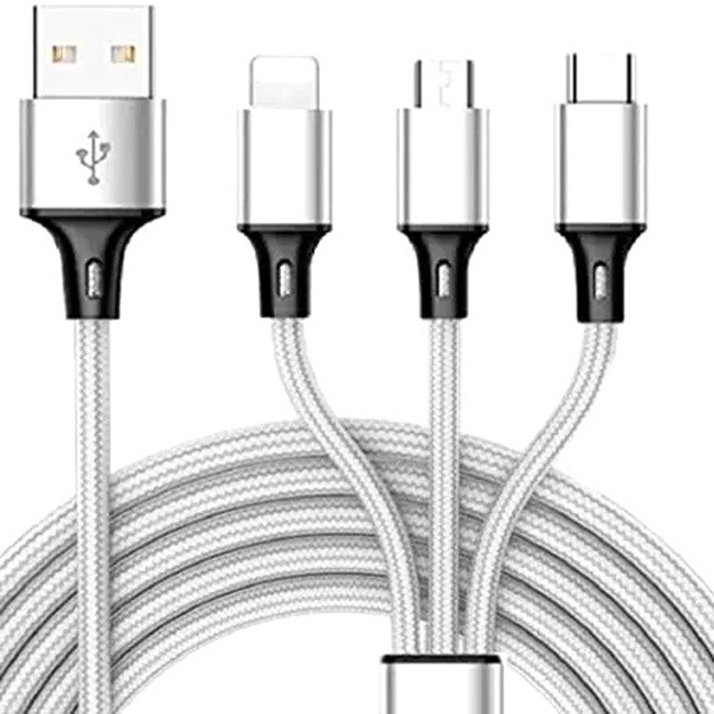 کابل تبدیل USB به microUSB / USB-C / لایتنینگ سمگپرس مدل Quick Charger طول 1 متر