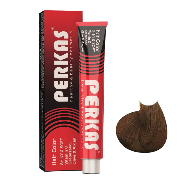 رنگ مو پرکاس شماره 6.83 حجم 100 میلی‌لیتر رنگ بلوند نسکافه ای تیره