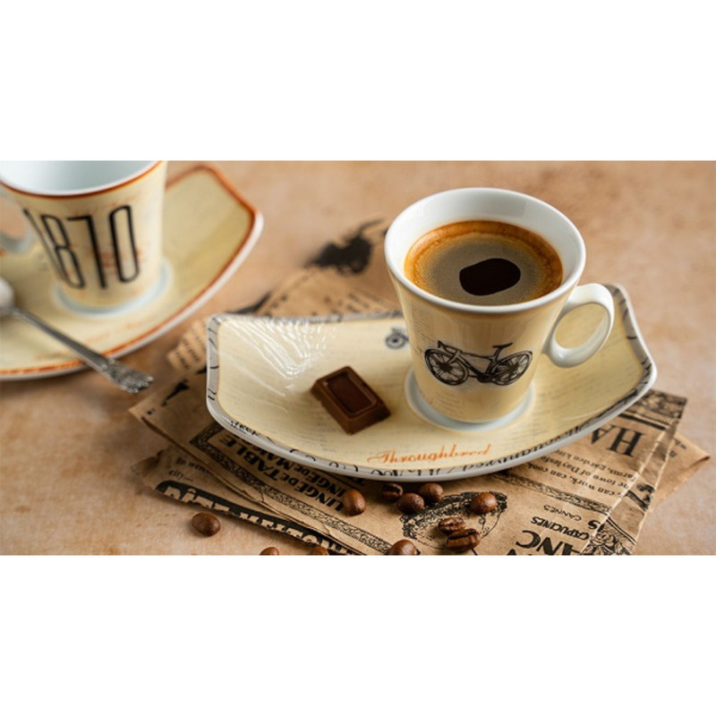 فنجان چینی زرین ایران مدل قهوه وینچی 7 بای سیکل درجه عالی بسته شش عددی