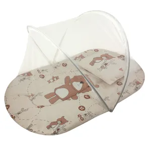 پشه بند کودک تیک مک مدل خرس و خرگوش به همراه تشک و بالش