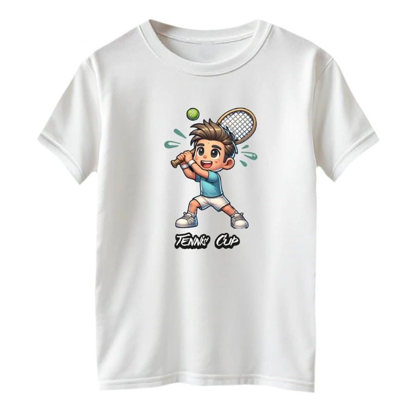 تی شرت آستین کوتاه بچگانه مدل پسرک و تنیس