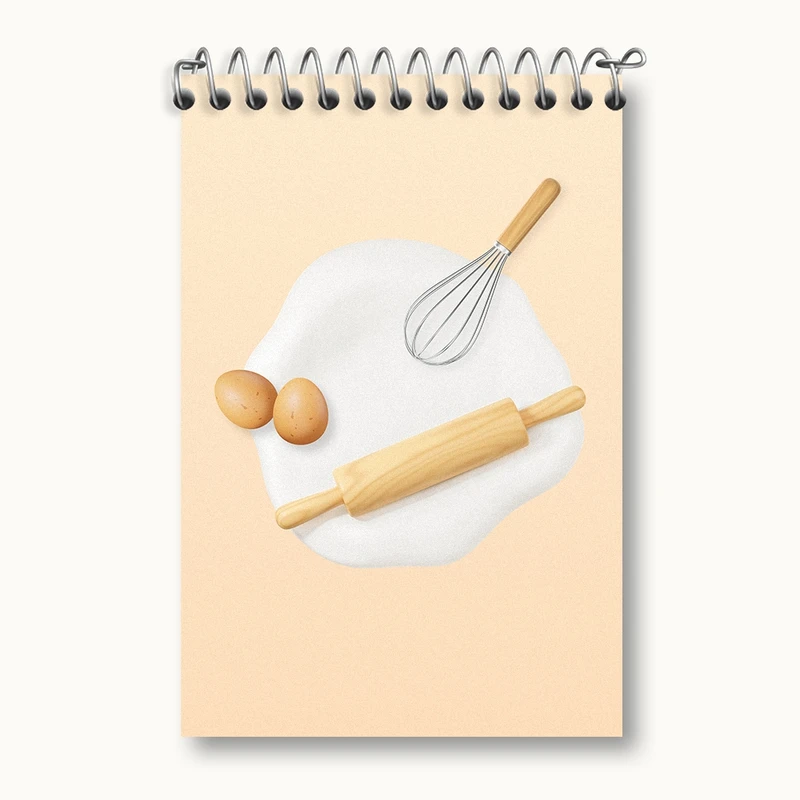 دفتر یادداشت 50 برگ خندالو مدل شیرینی پزی کد F2796