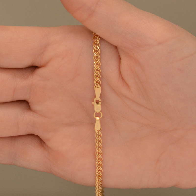 زنجیر طلا 18 عیار زنانه طلای مستجابی مدل ادنیا کد 50