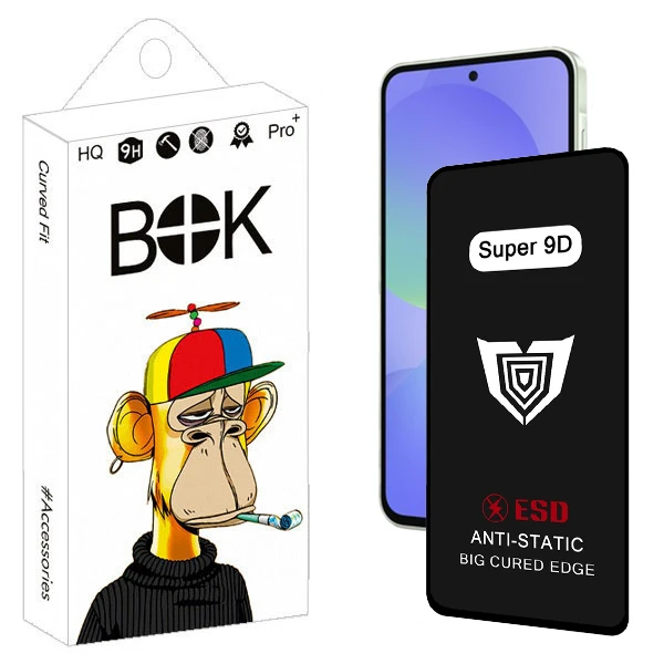 محافظ صفحه نمایش بوک مدل Super 9D Pro مناسب برای گوشی موبایل سامسونگ Galaxy S24 FE / A36