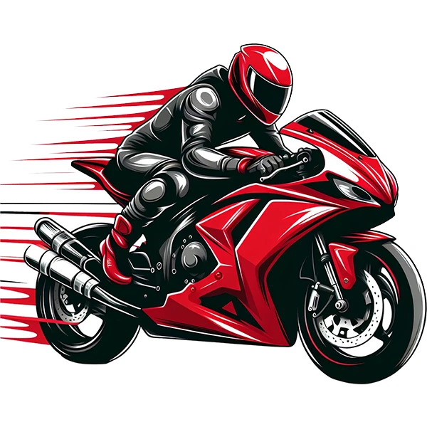 استیکر پارچه و لباس پاد آفرین طرح موتورسیکلت سنگین کد 1840