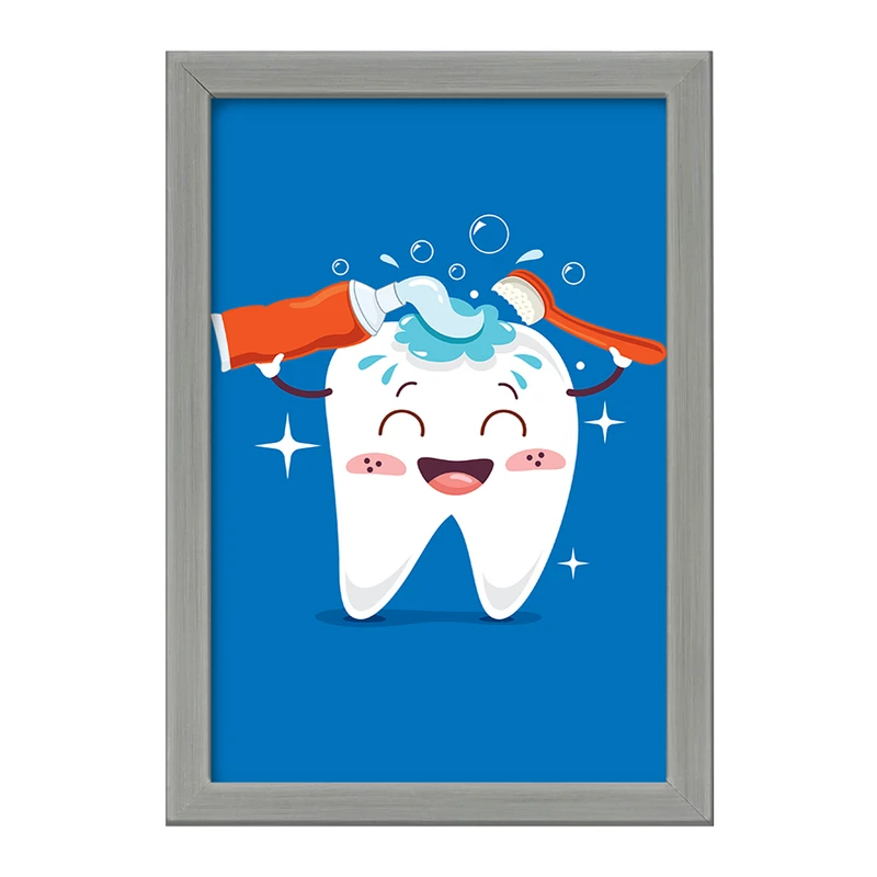 تابلو خندالو طرح دندان و دندان پزشکی کودکانه کد 36749