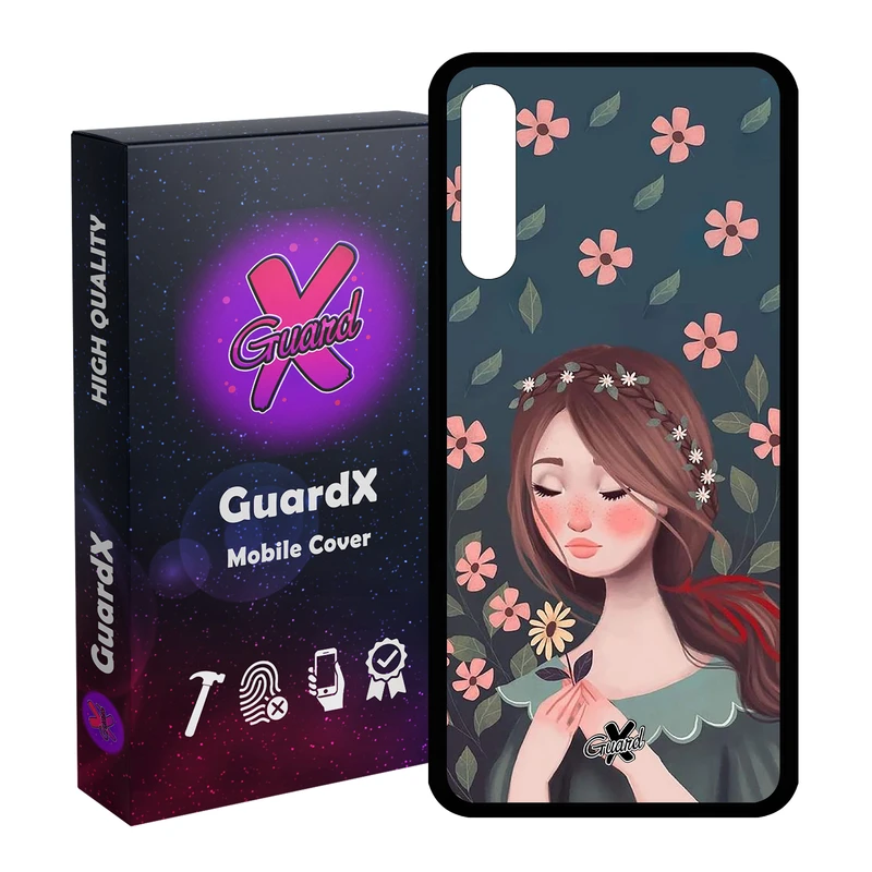 کاور گارد ایکس طرح Girl مدل Glass10332 مناسب برای گوشی موبایل هوآوی Y8P / P Smart S