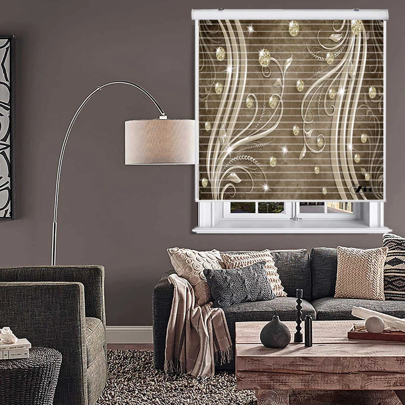 پرده زبرا زیو مدل سیلوئت 3D1234 سایز 150x150 سانتی متر