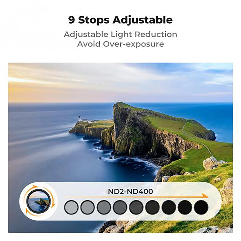 عکس شماره 12 : فیلتر لنز کی اند اف مدل variable ndx 2-400 mc b-series-67mm