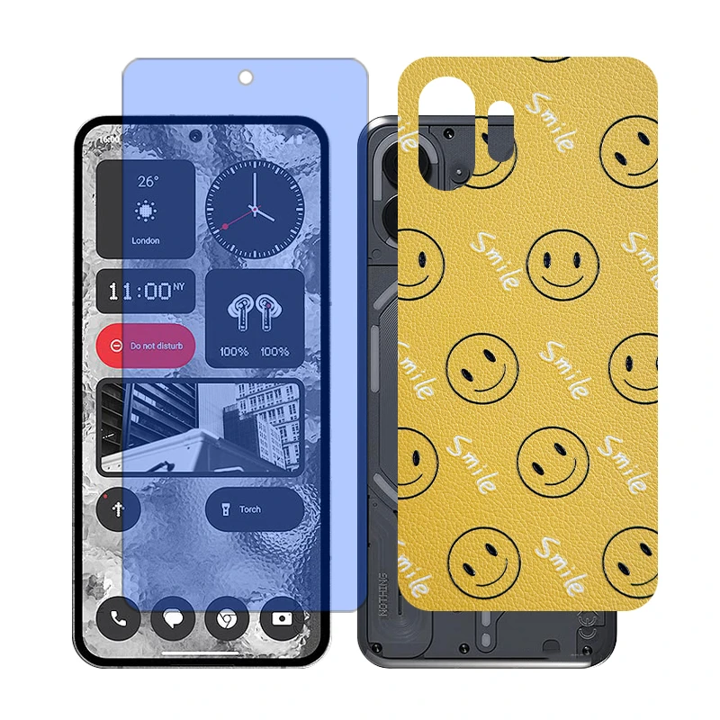 محافظ صفحه نمایش بلو کات گلس مدل Together مناسب برای گوشی موبایل ناتینگ 2 Phone به همراه برچسب پوششی پشت گوشی