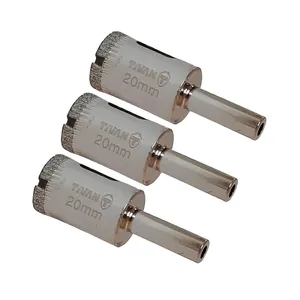 مته گردبر شیشه تیوان مدل HT - 0020 سایز 20 میلی متر مجموعه سه عددی