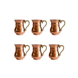 لیوان مسی طرح ترک بسته 6 عددی