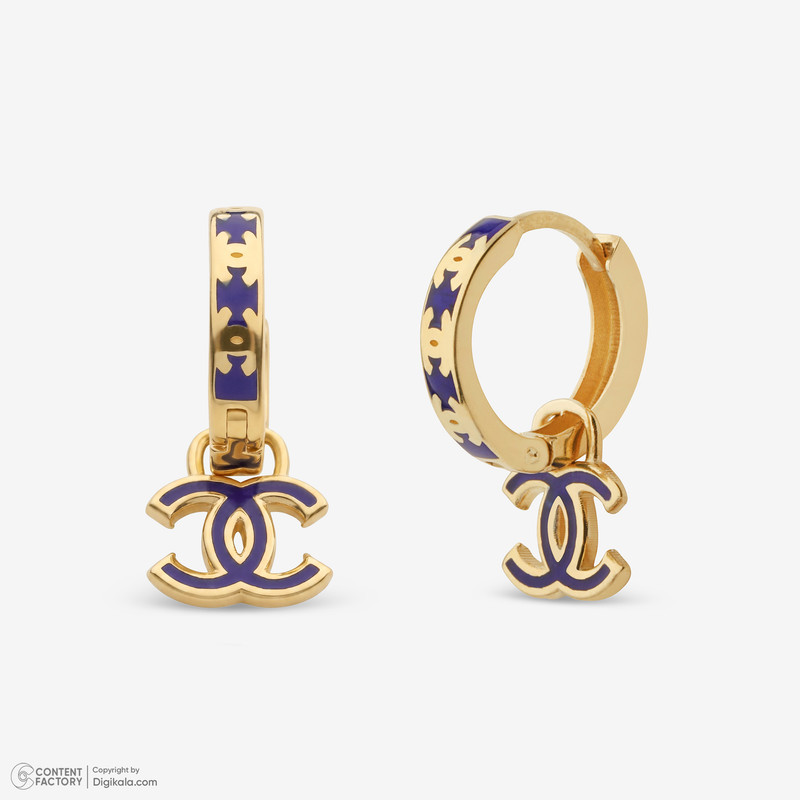 گوشواره حلقه‌ای طلا 18 عیار زنانه گلدم مدل E255013 - 6