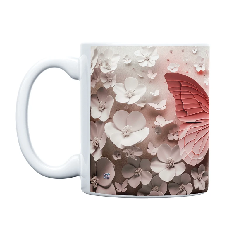 ماگ حس آمیزی طرح پروانه مدل کلاسیک کد 76