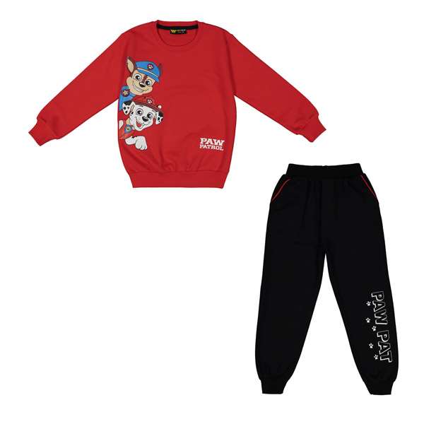 ست سویشرت و شلوار پسرانه خرس کوچولو مدل سگ نگهبان کد 112