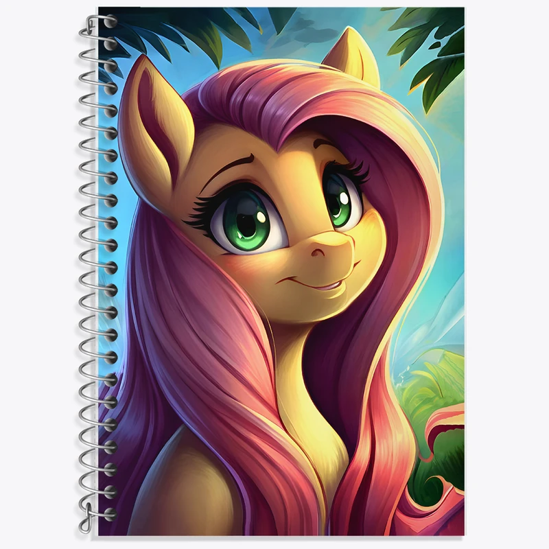 دفتر زبان 50 برگ خندالو مدل دو خط طرح اسب پونی کد F6984