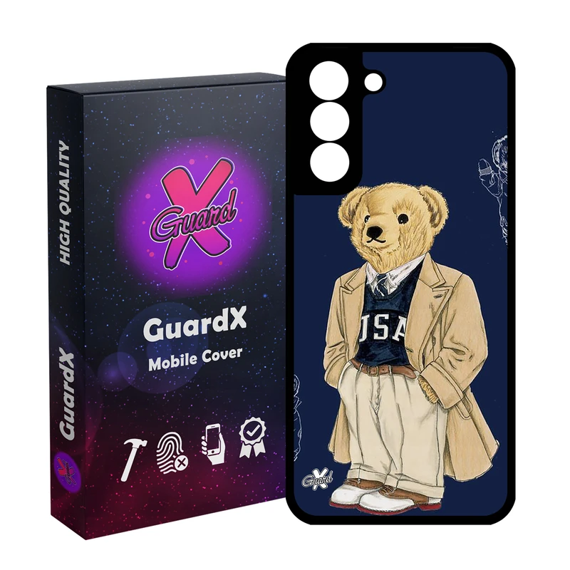 کاور گارد ایکس طرح خرس مدل Glass10427 مناسب برای گوشی موبایل سامسونگ Galaxy S21 FE