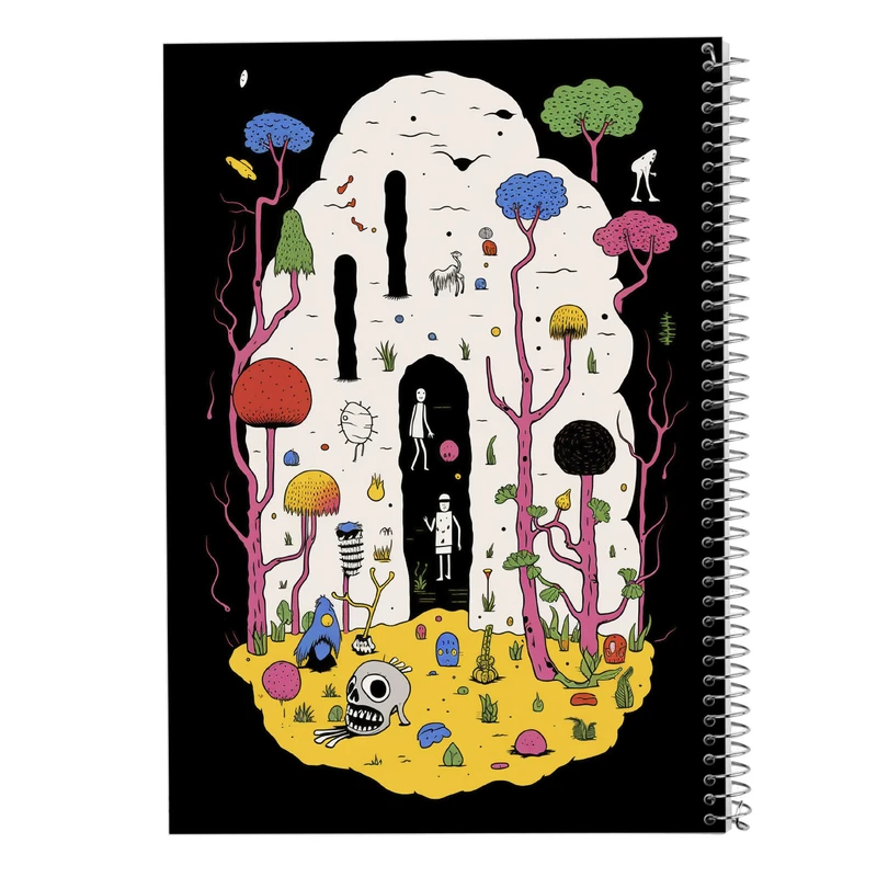 دفتر ژورنال نویسی 50 برگ مدوپد مدل نقطه ای طرح Ghibli کد DF2428