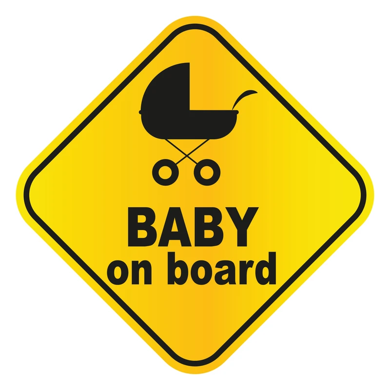 استیکر خودرو پویا مارکت طرح بجه داریم کد 1331